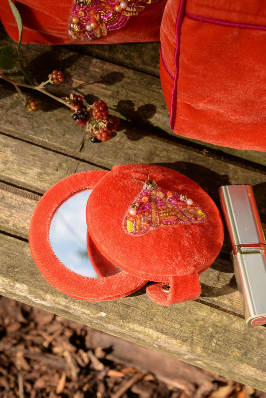 ORANGE MOTH COMPACT MIRROR