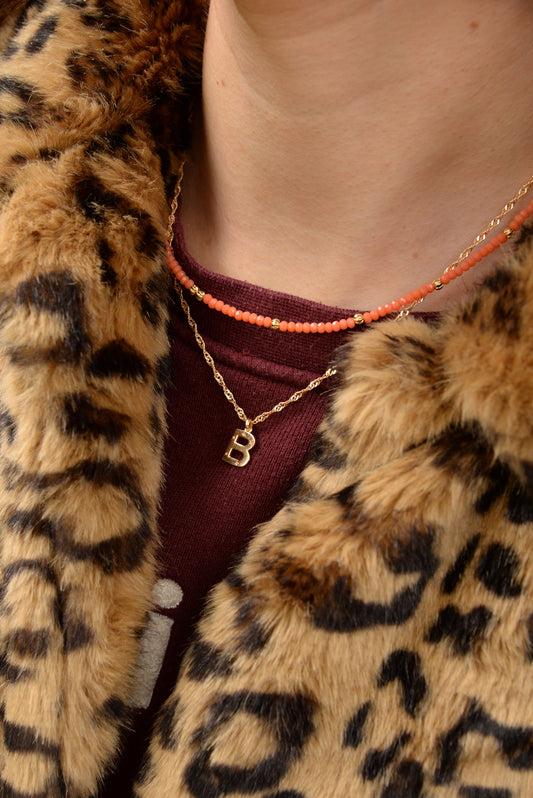COLLIER OR ET PERLES À FACETTES