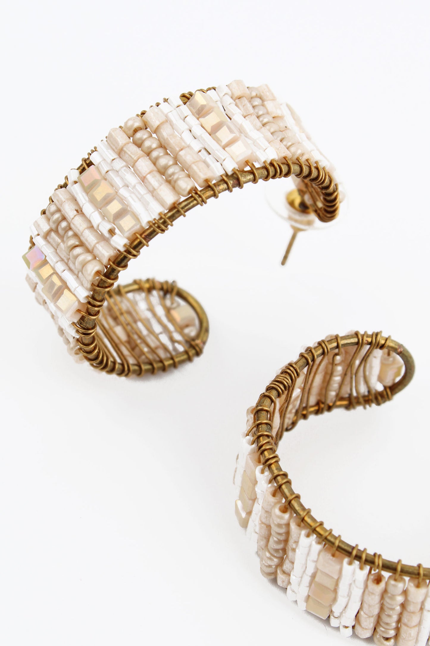 PEARL AND GOLD HOOPS
