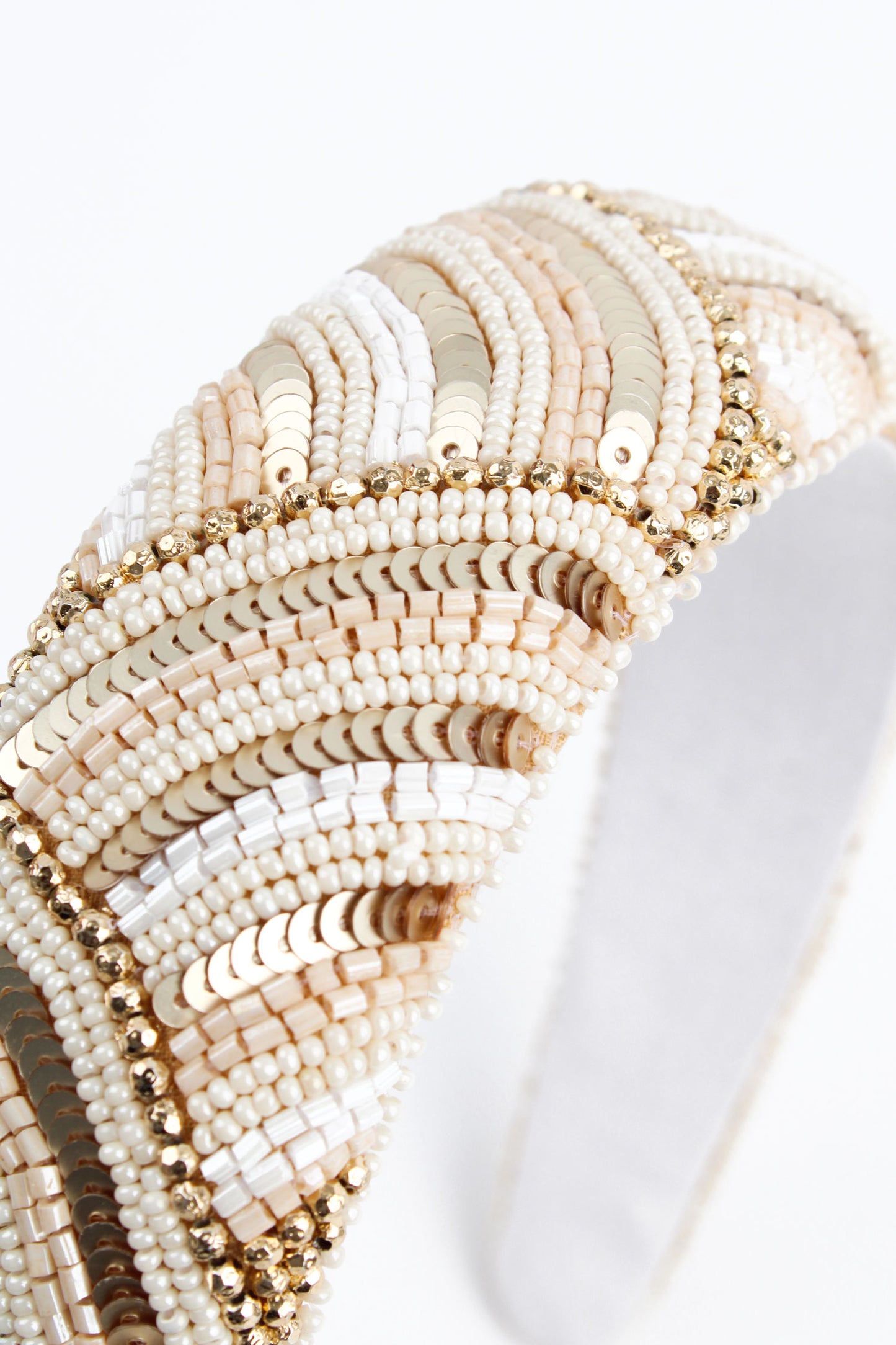 PEARL WHITE SEQUIN HEADBAND