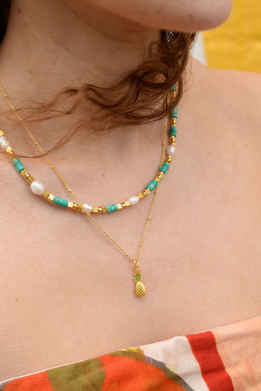 PINEAPPLE CZ NECKLACE