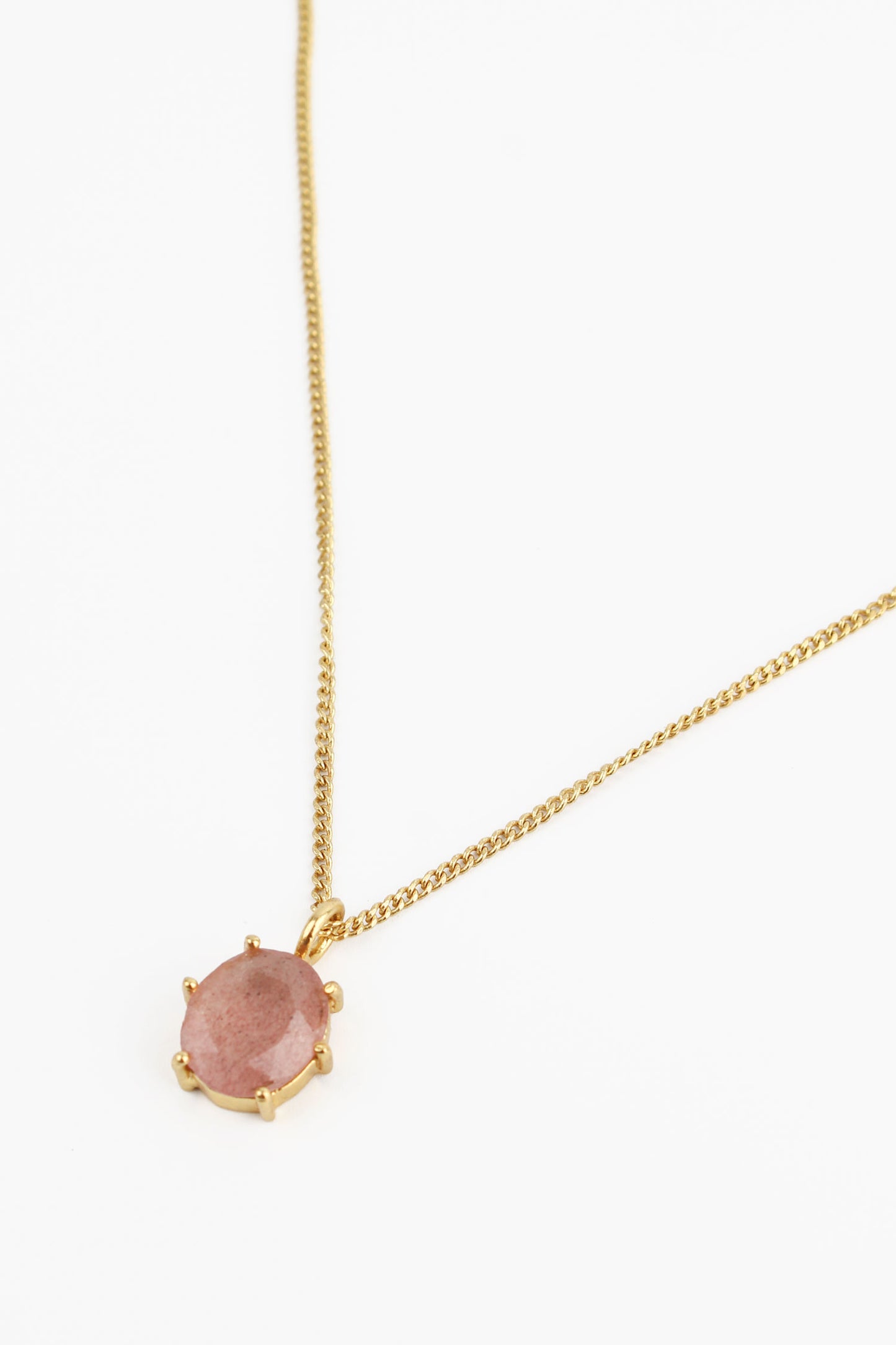 PINK AVENTURINE GEMSTONE CLAW PENDANT