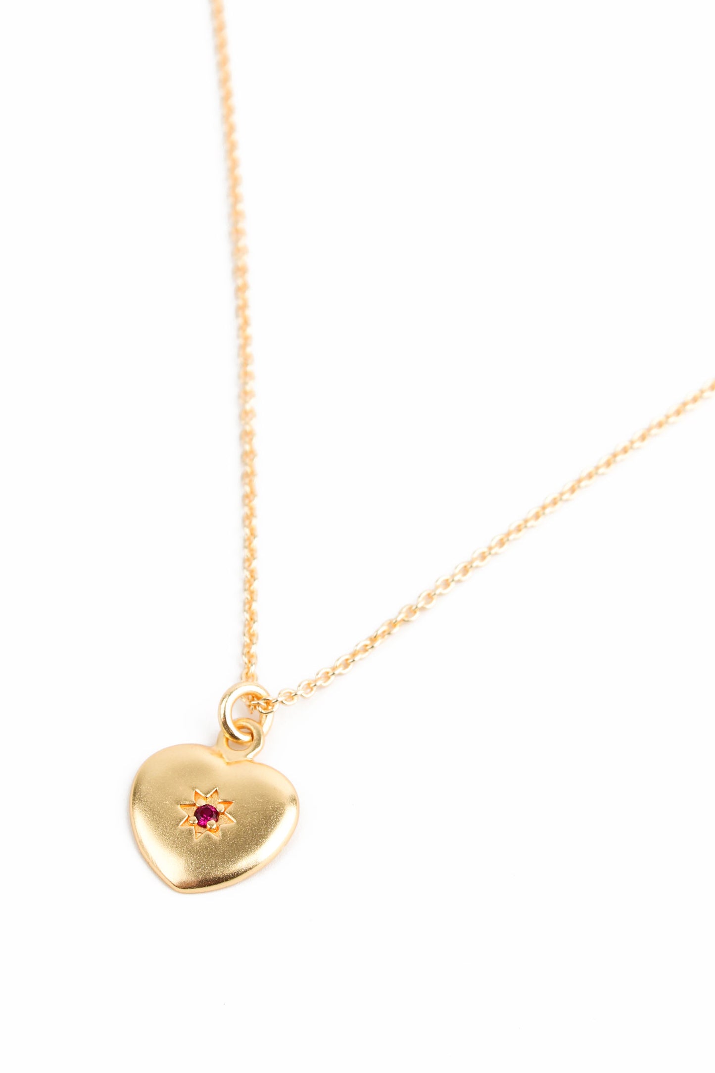 PINK CRYSTAL STARBURST HEART PENDANT NECKLACE