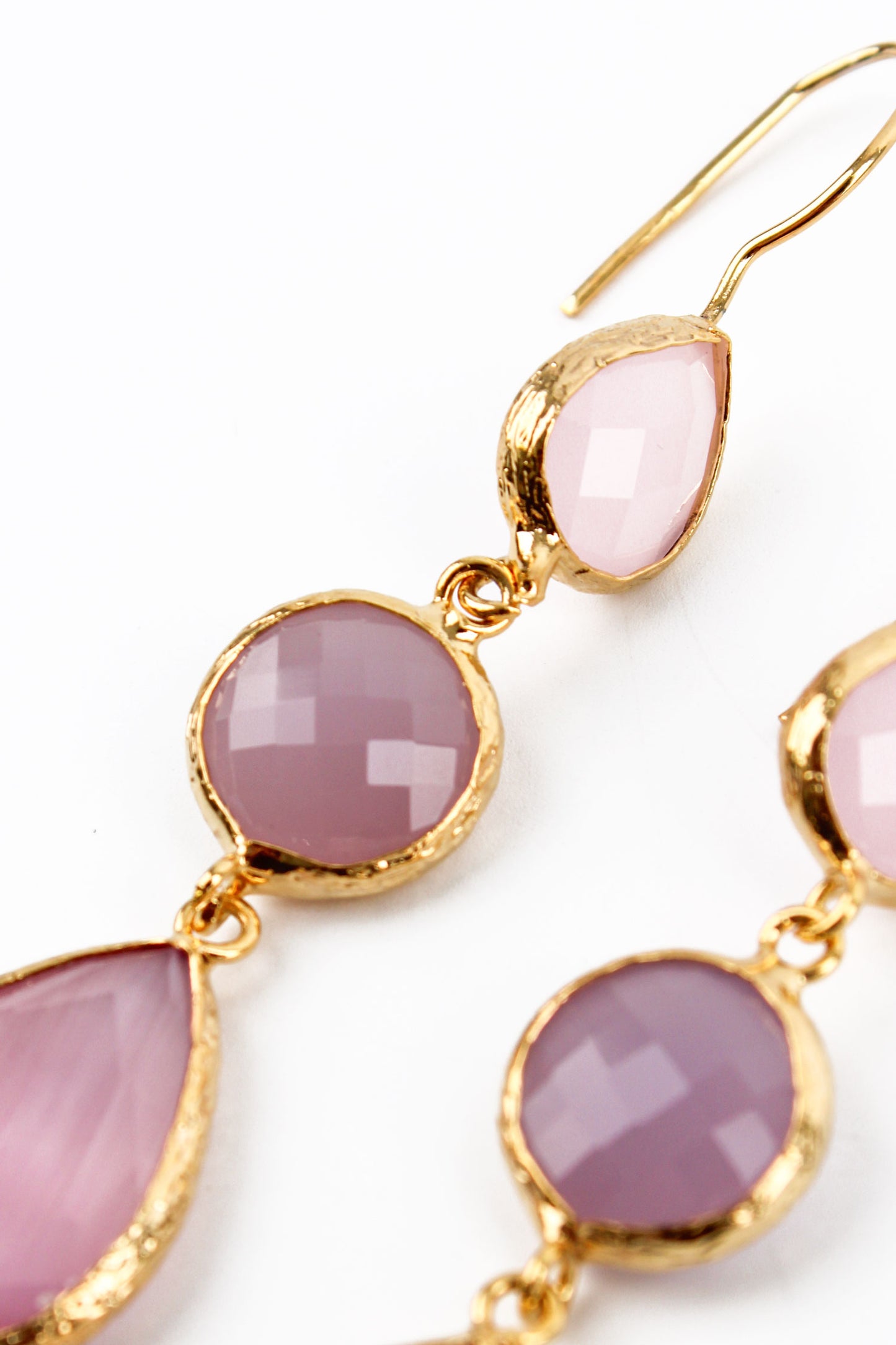 PINK GLASS TRIPLE DROPS