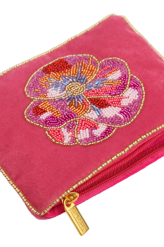 PINK PANSY SMALL POUCH