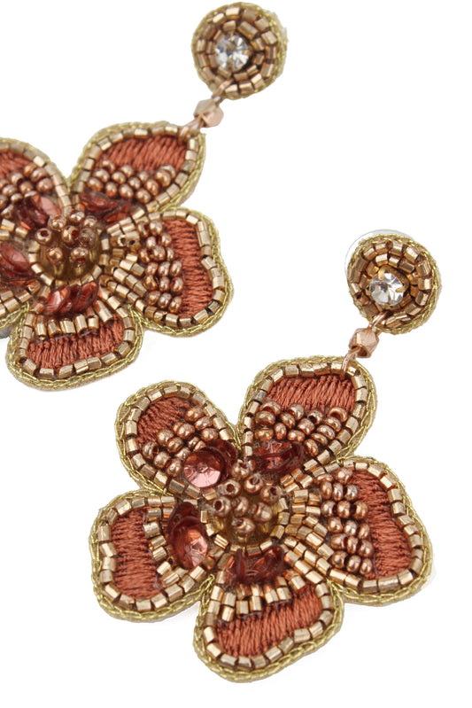 ROSE GOLD FLOWER EARRING