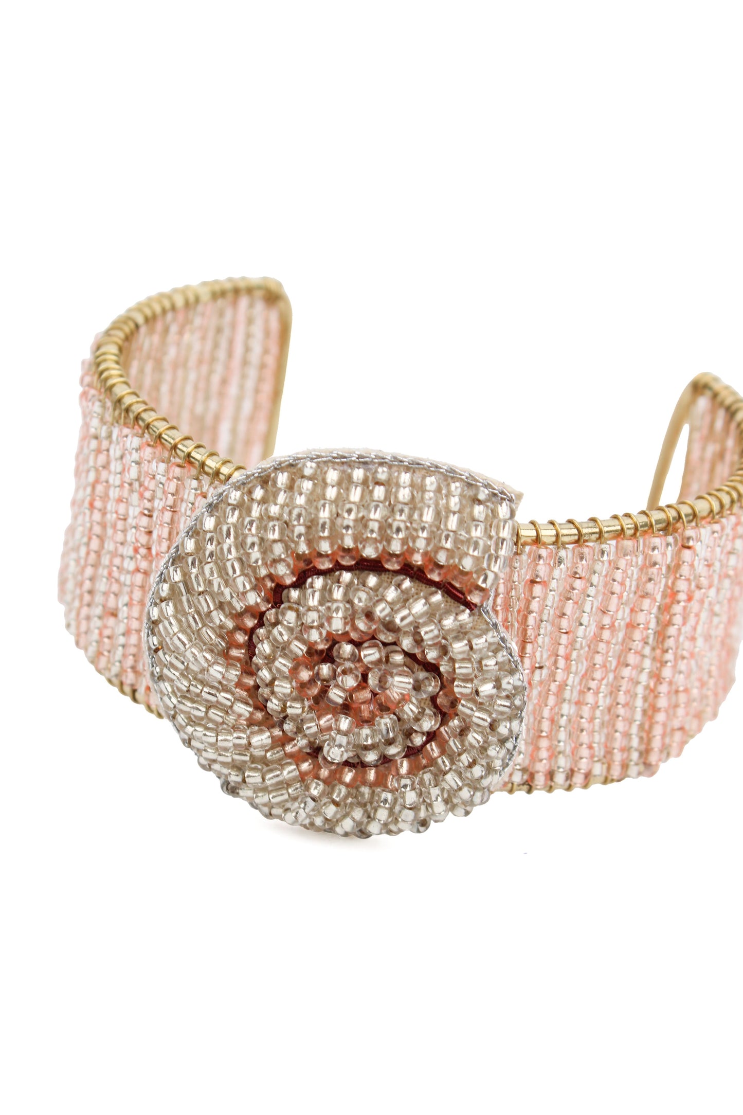 SWIRL SHELL BEADED CUFF