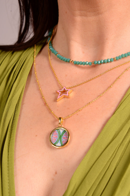 *PREORDER* HANDPAINTED MIRRORED MEDALLION (7575175200984)
