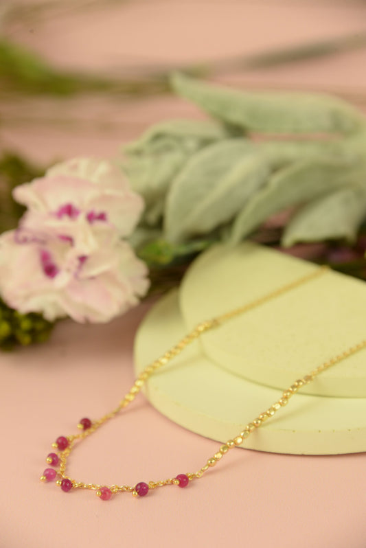 BEADED CHARM NECKLACE (7680455868632)