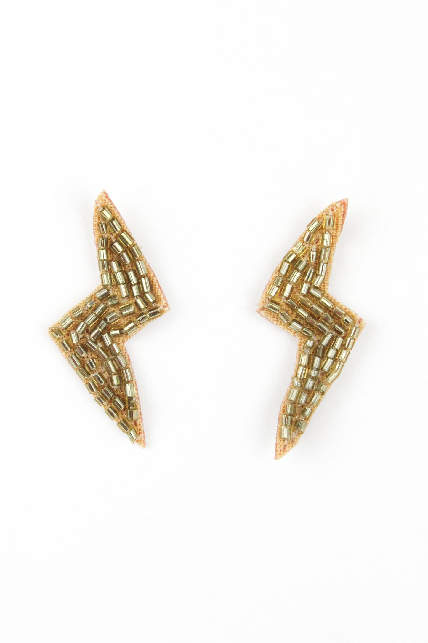 GOLD BEADED LIGHTNING STUD (7089418076347)
