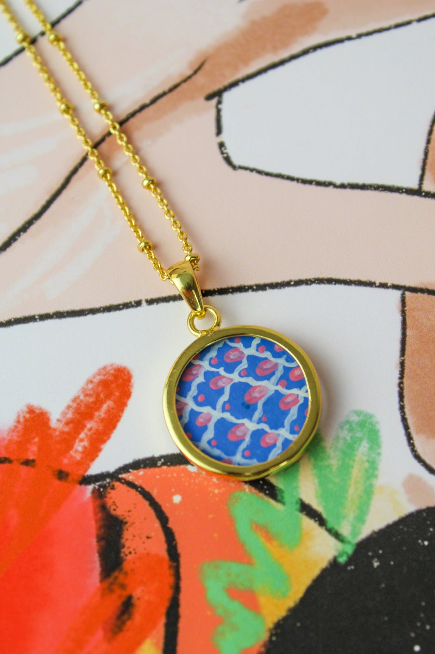 HANDPAINTED FLEUR MEDALLION (7575173562584)