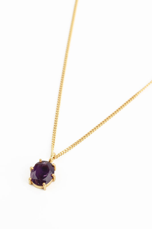 AMETHYST GEMSTONE CLAW PENDANT