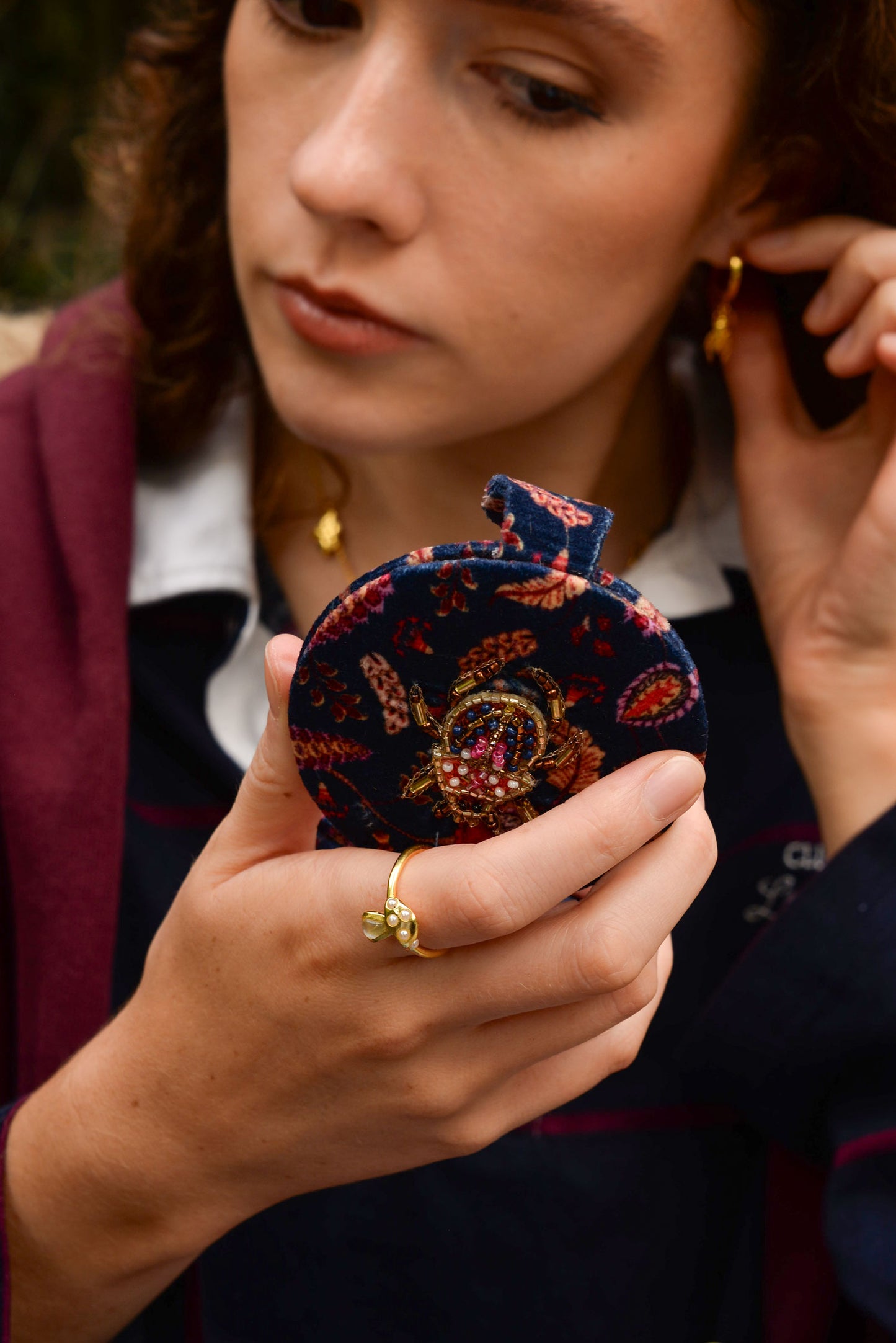AUTUMN BEETLE COMPACT MIRROR