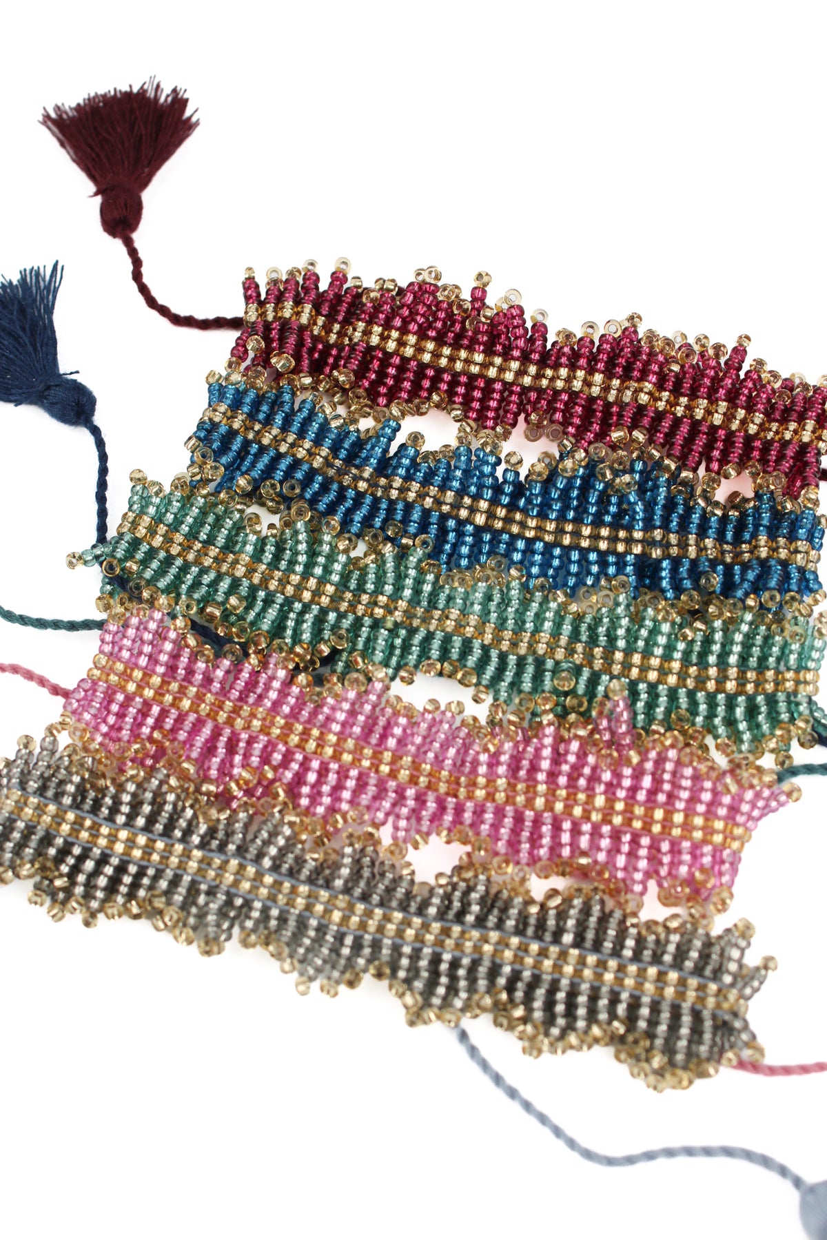 AUTUMN WIGGLY BEAD BRACELETS - PACK OF 5