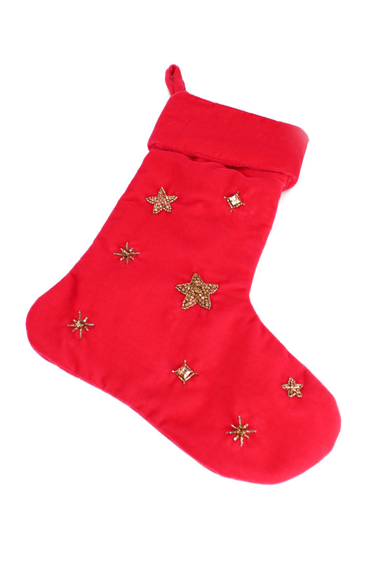 BIG PINK STAR STOCKING