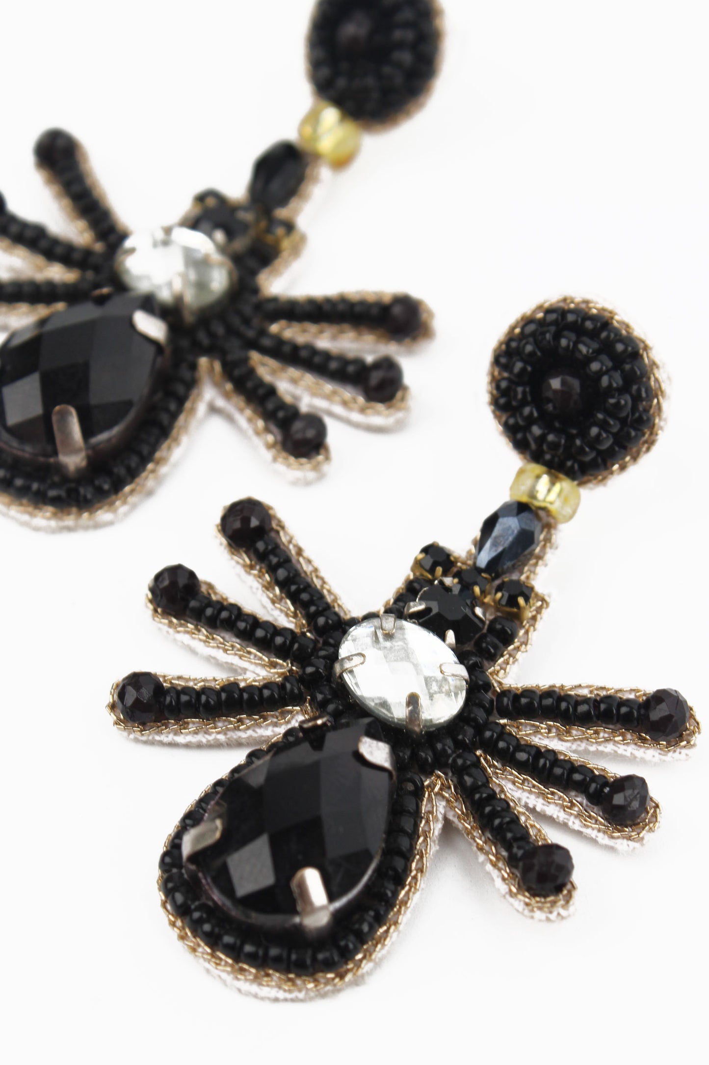 BLACK SPIDER EARRINGS