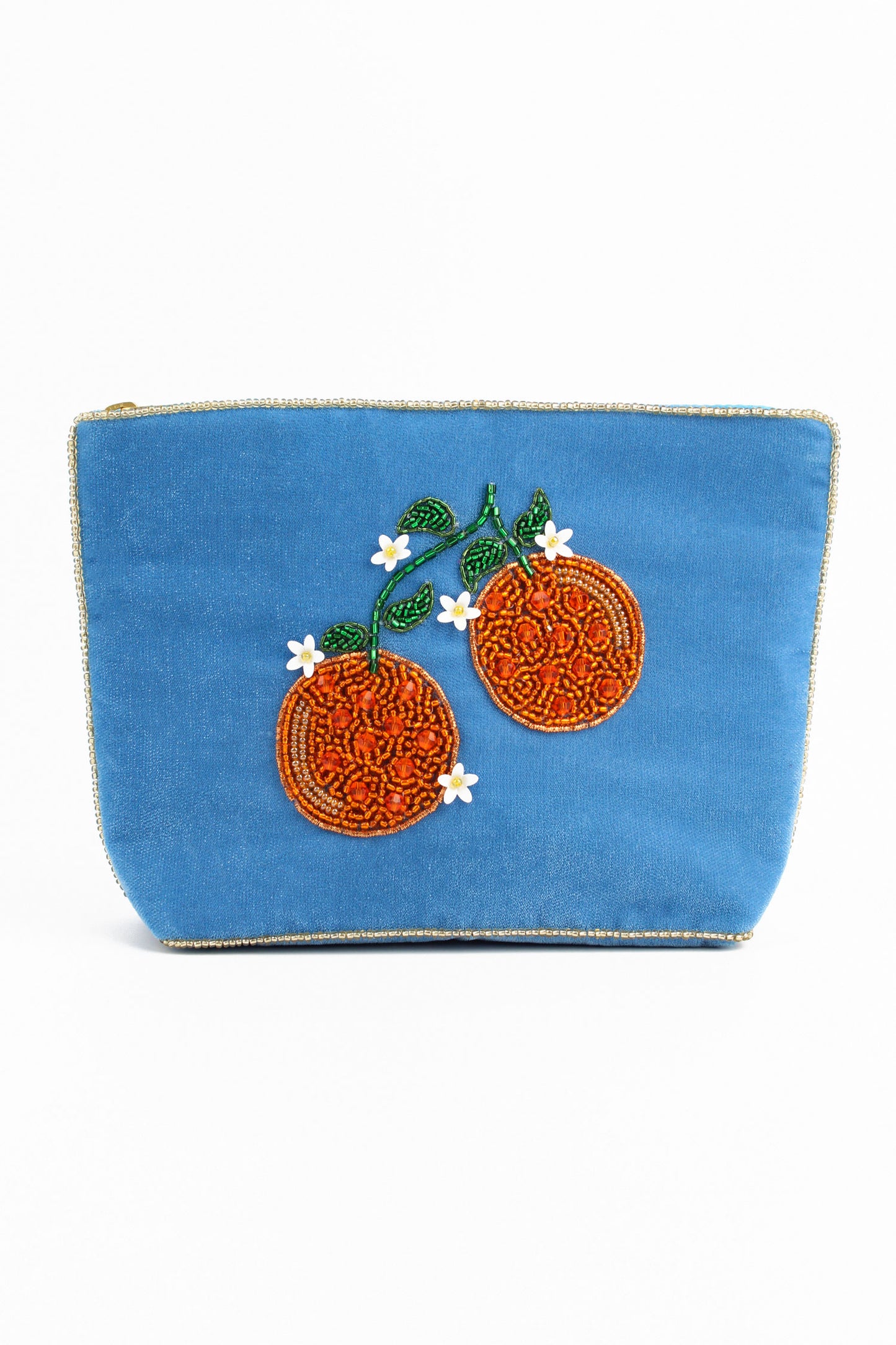 BLUE ORANGE MEDIUM POUCH