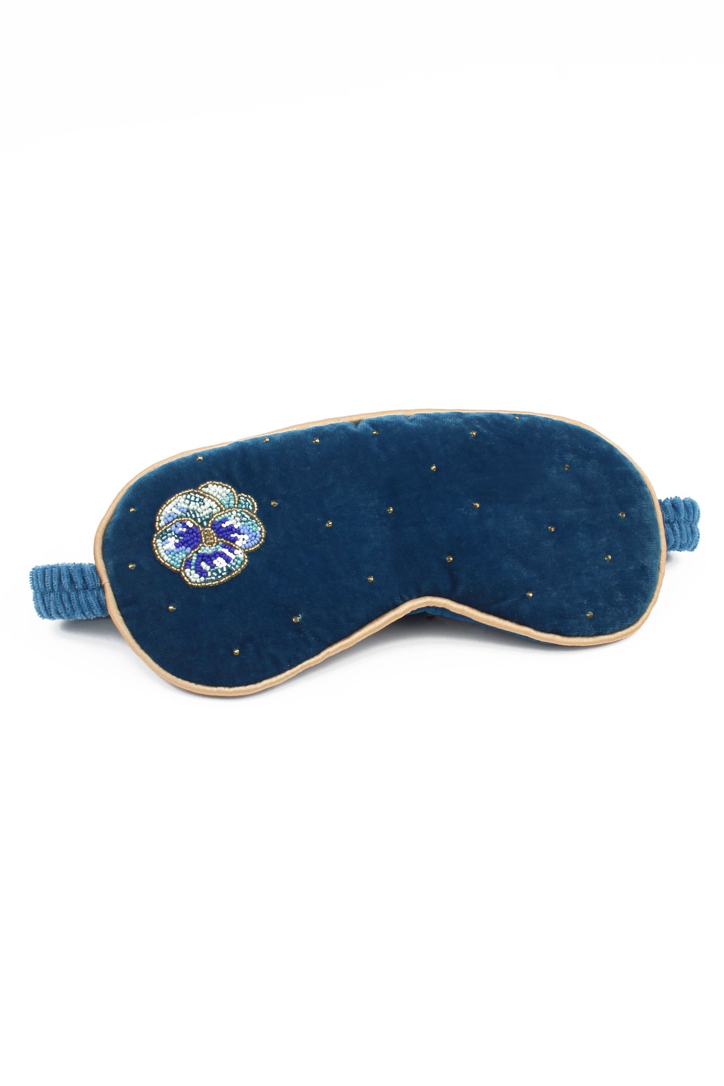 BLUE PANSY EYE SLEEP MASK AND BAG