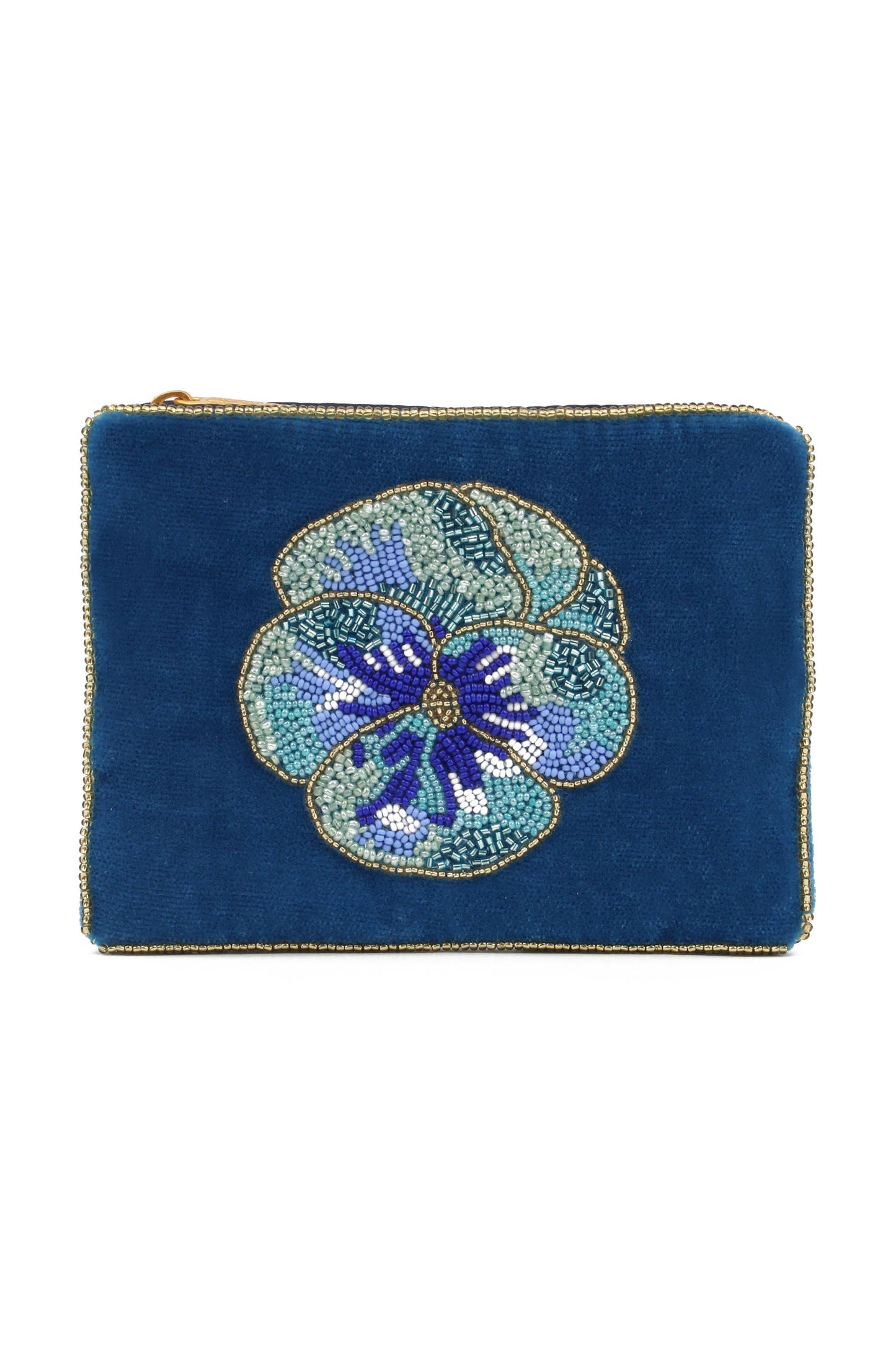 BLUE PANSY SMALL POUCH
