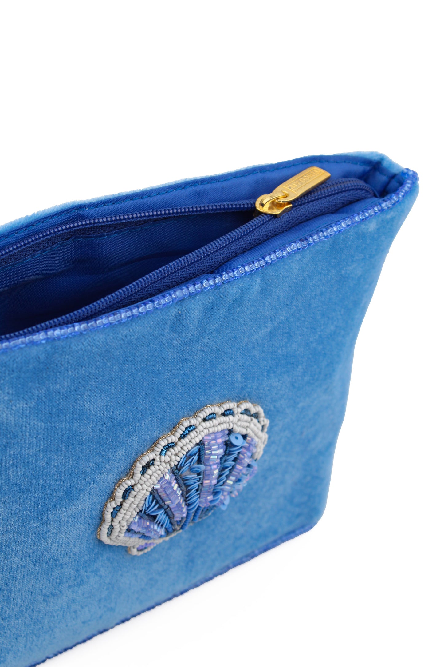 BLUE SHELL MEDIUM POUCH
