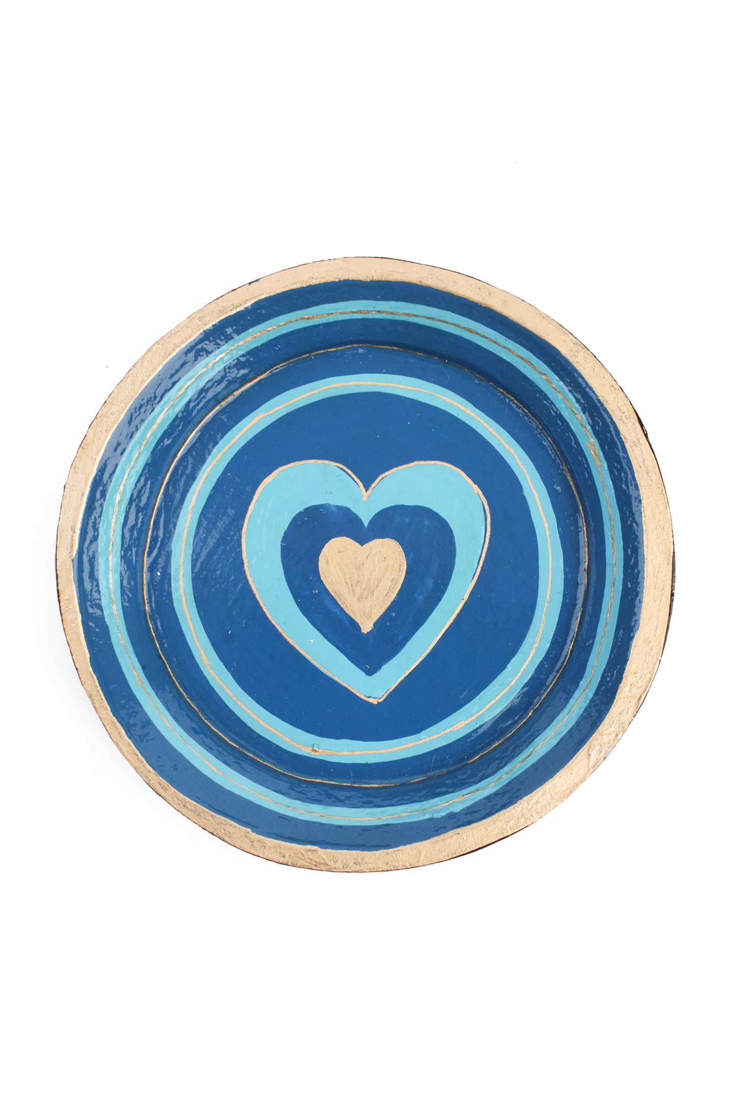 BLUE SMALL HEART TRINKET TRAY