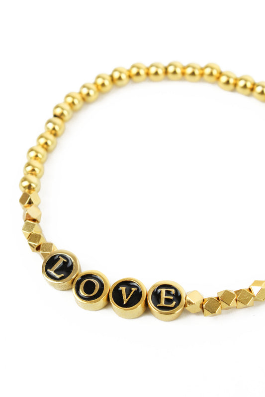 BLACK LOVE BEADED BRACELET (8018791399640)