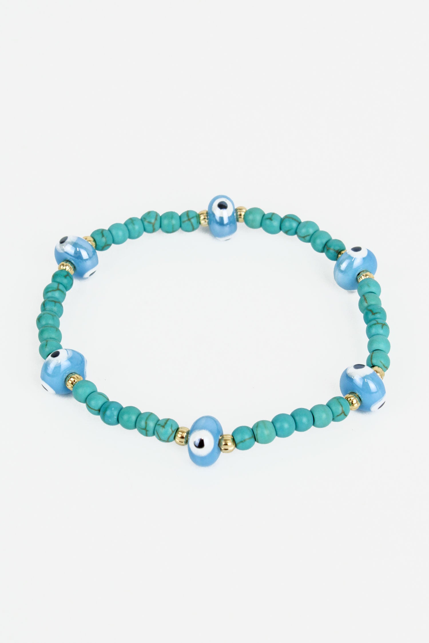 BLUE EYE BEADED BRACELET- INDIVIDUAL (8014061568216)