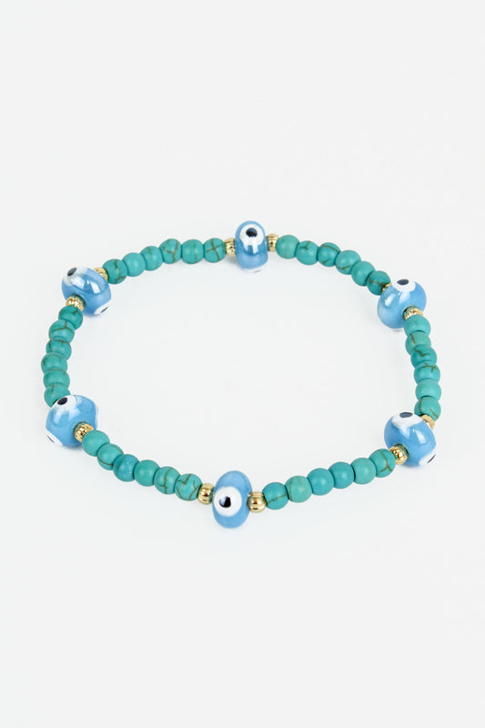 BLUE EYE BEADED BRACELET- INDIVIDUAL (8014061568216)