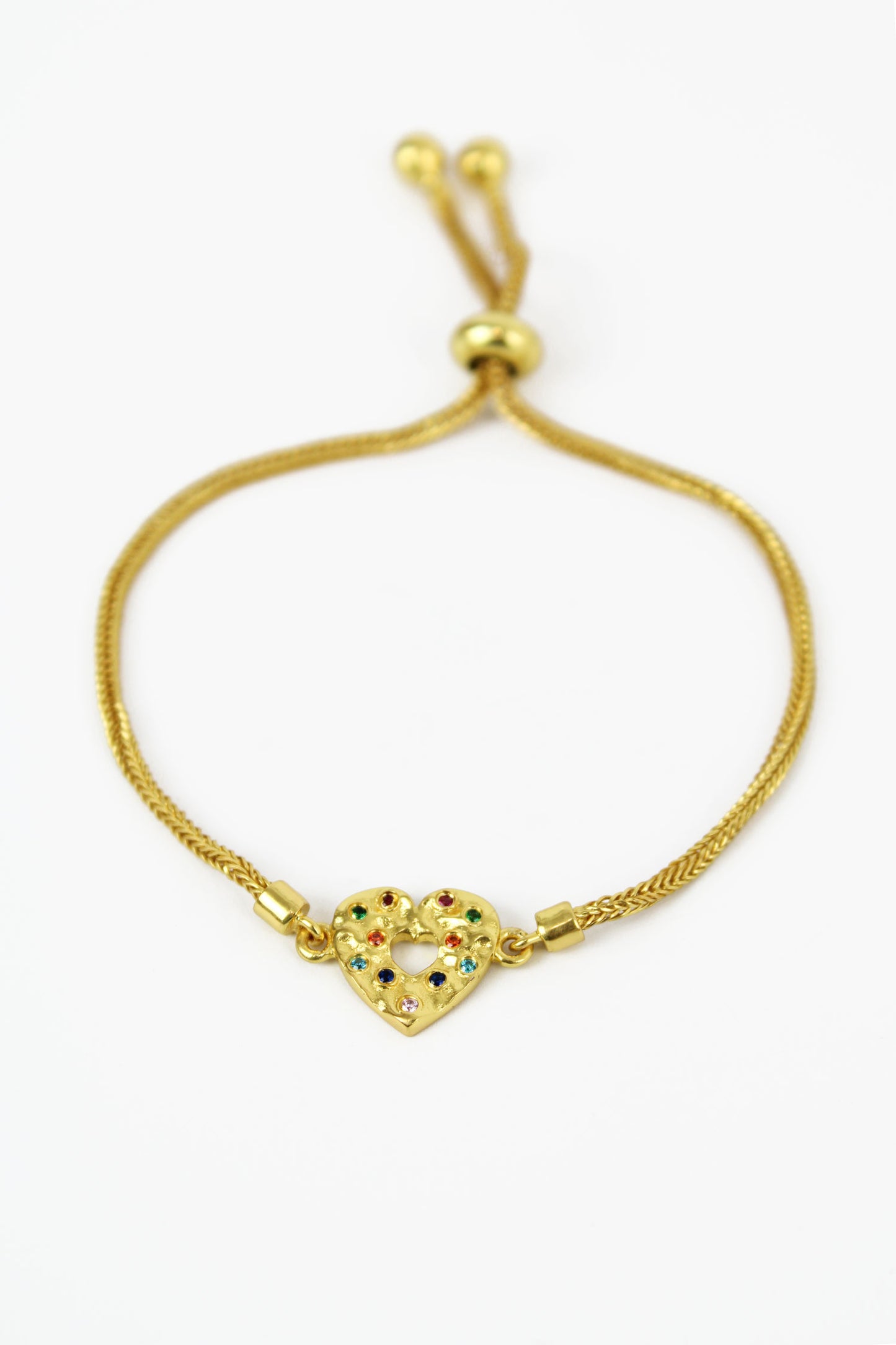 GOLD CRYSTAL HEART BRACELET