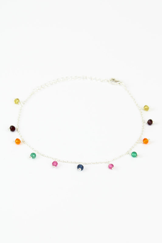 SILVER RAINBOW CHARM BRACELET