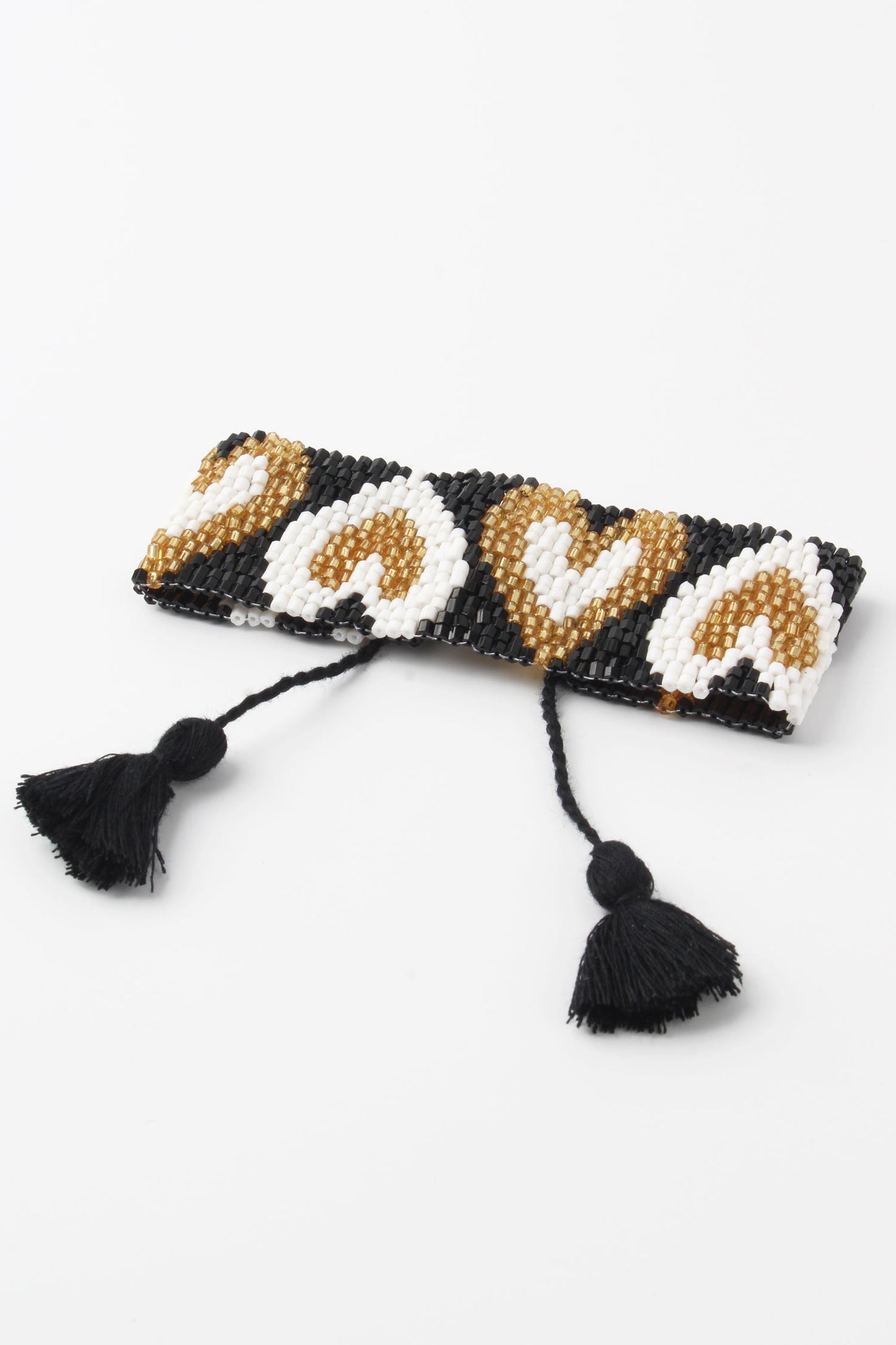 BLACK MULTI HEART BEADED BRACELET