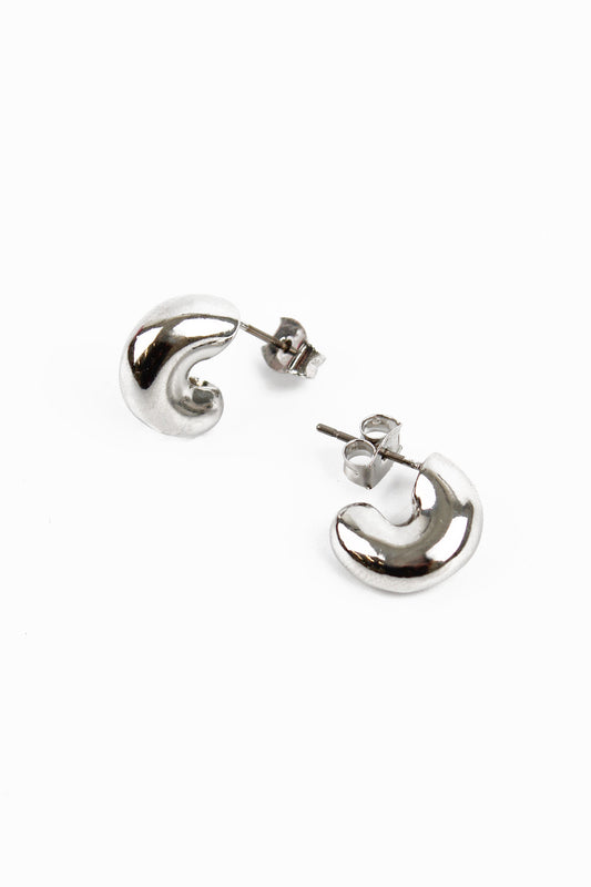 BUBBLE SILVER HOOP
