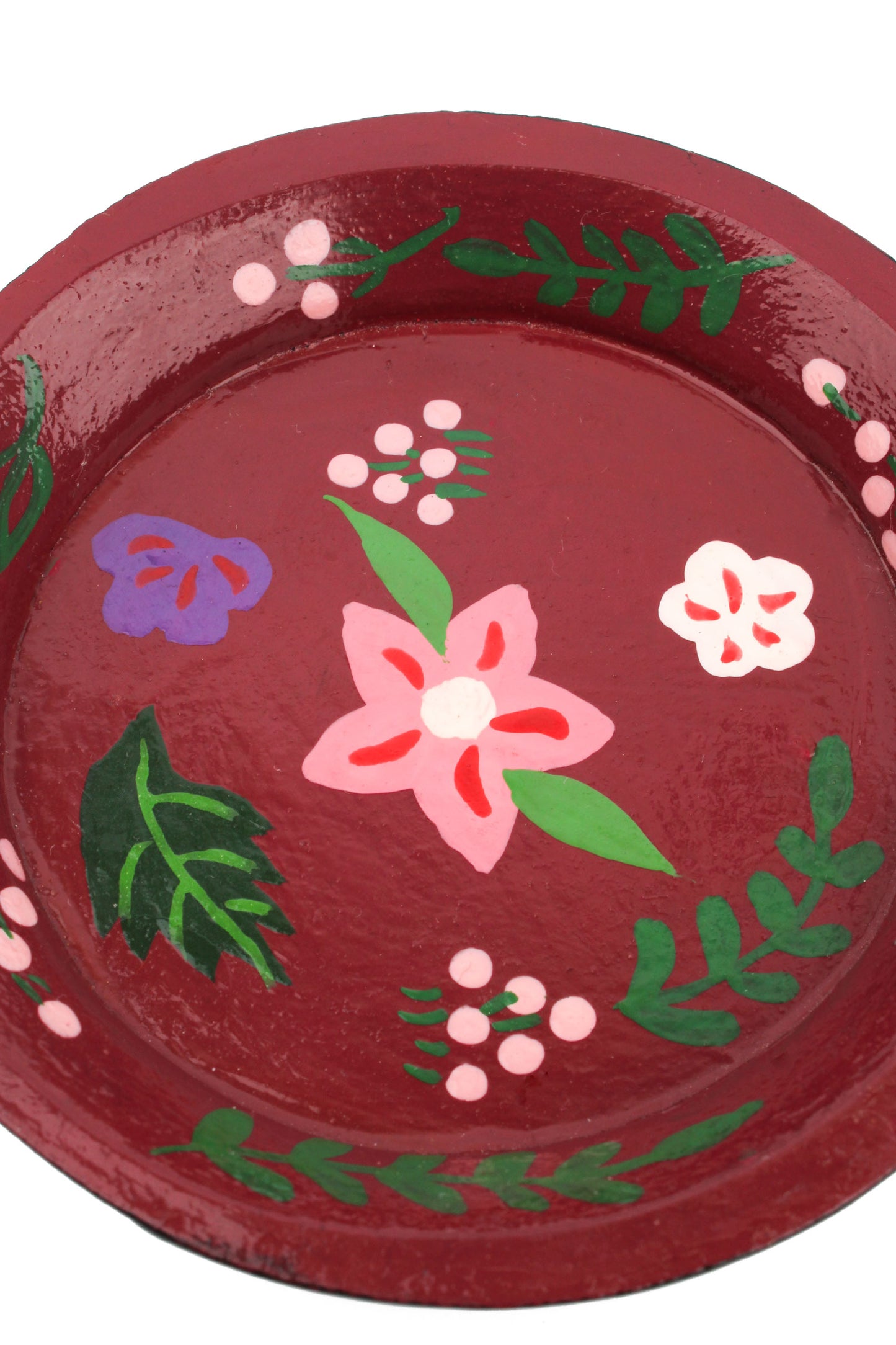 BURGUNDY TRINKET DISH