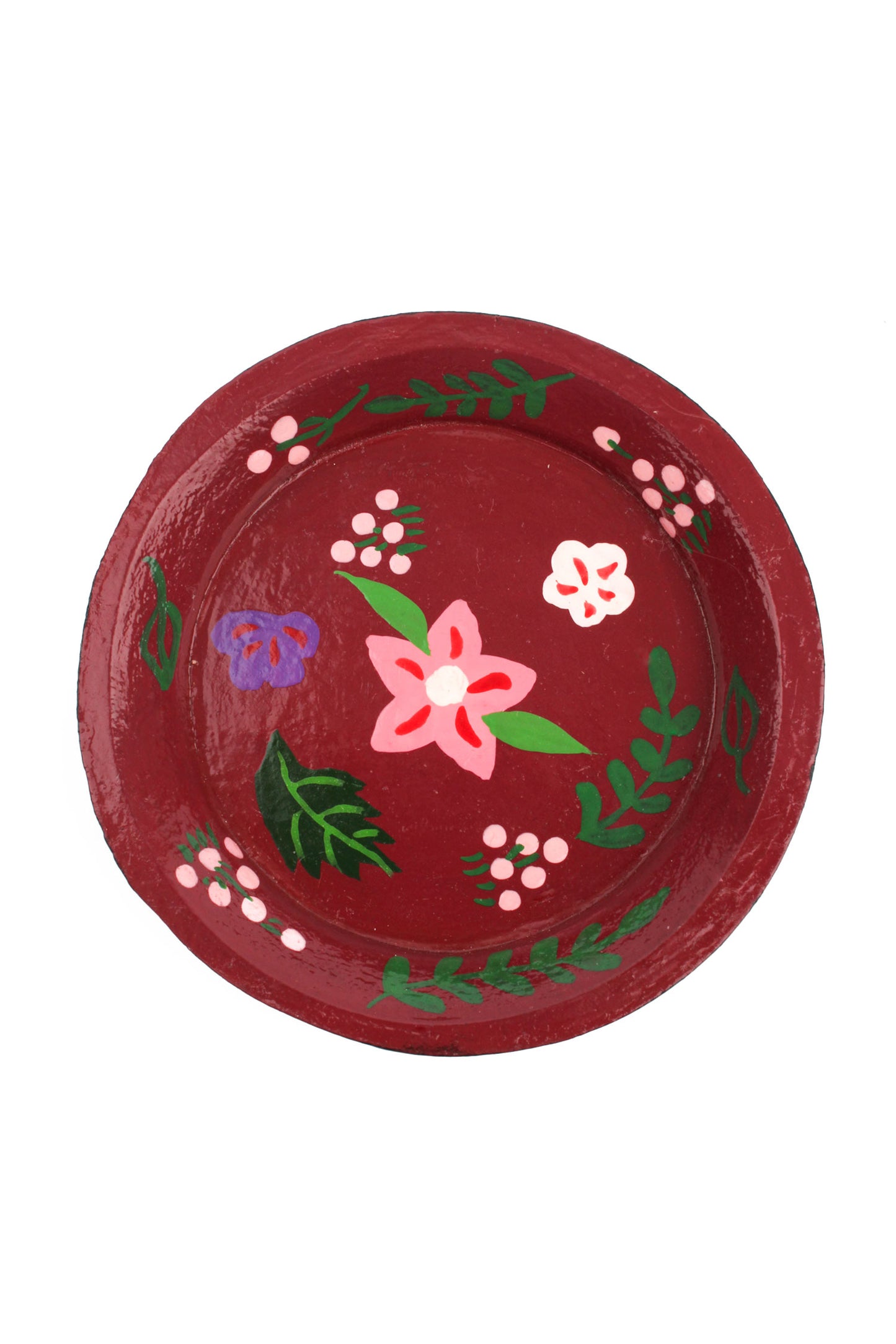 BURGUNDY TRINKET DISH