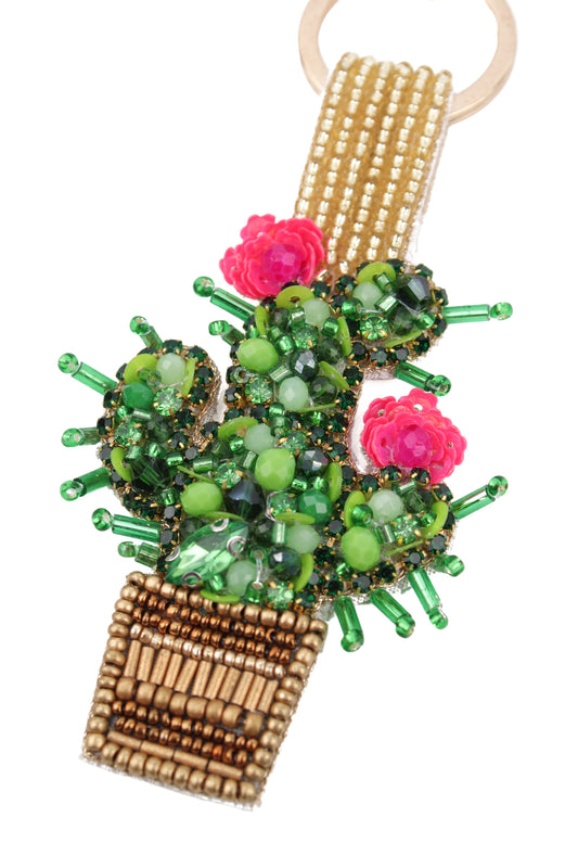 CACTUS IN A POT KEYRING
