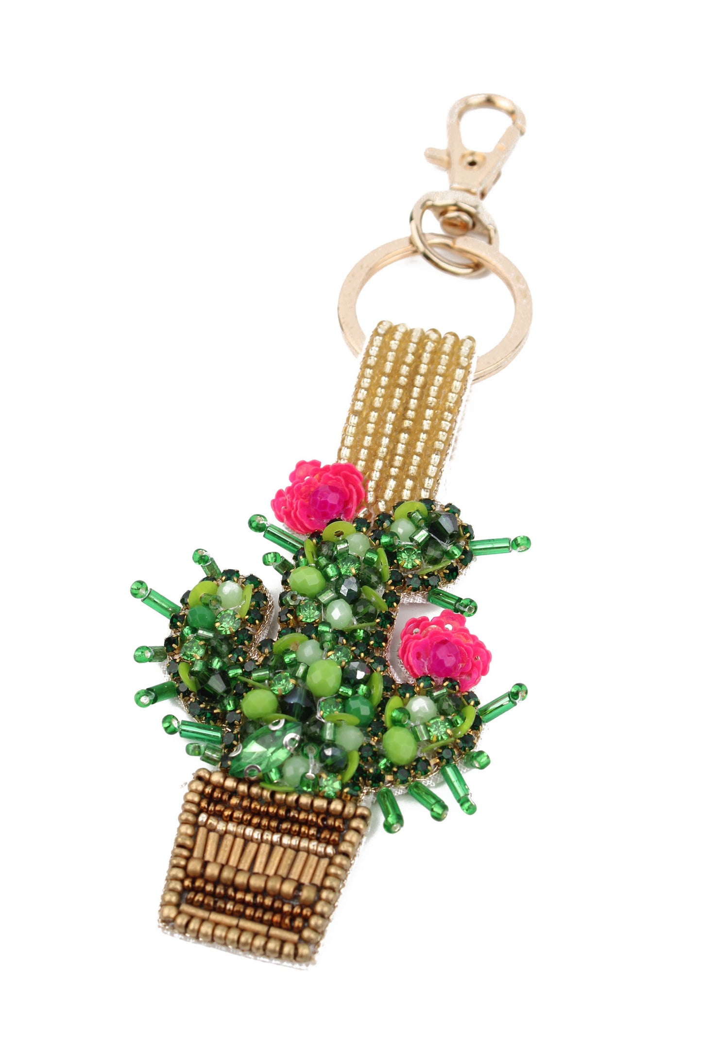 CACTUS IN A POT KEYRING