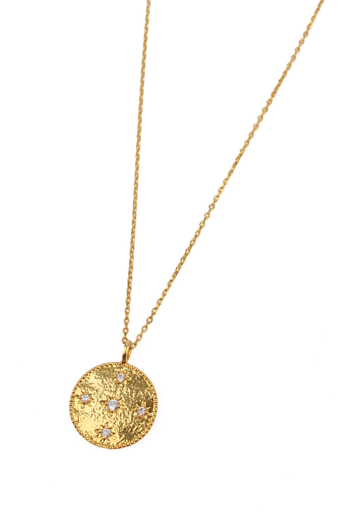 CELESTIAL GOLD AND CZ NECKLACE