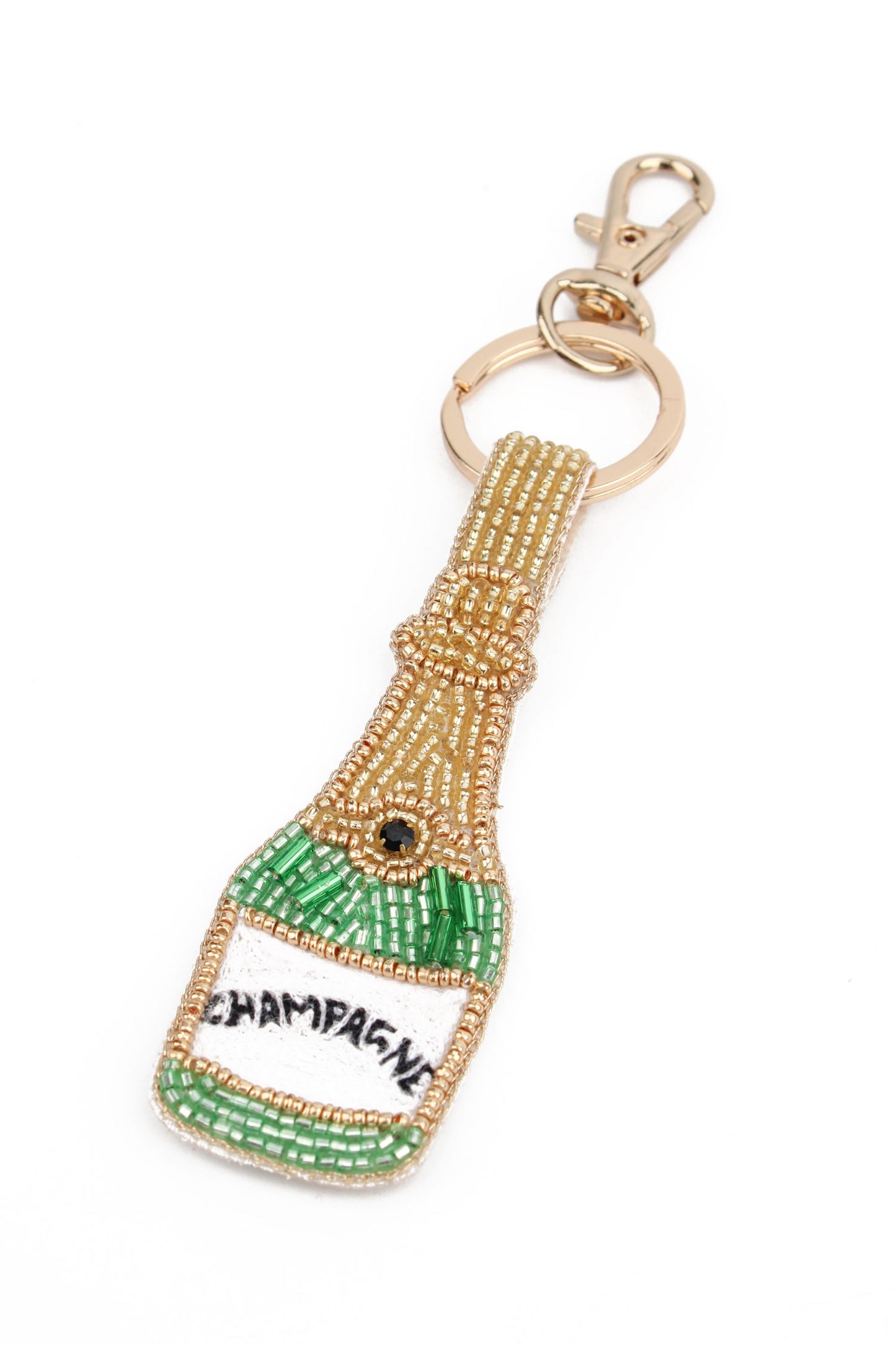 CHAMPAGNE BOTTLE KEYRING/BAG CHARM