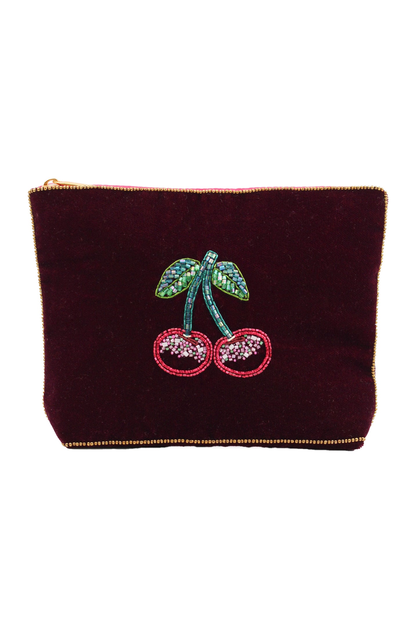CHERRY ON PLUM MEDIUM POUCH