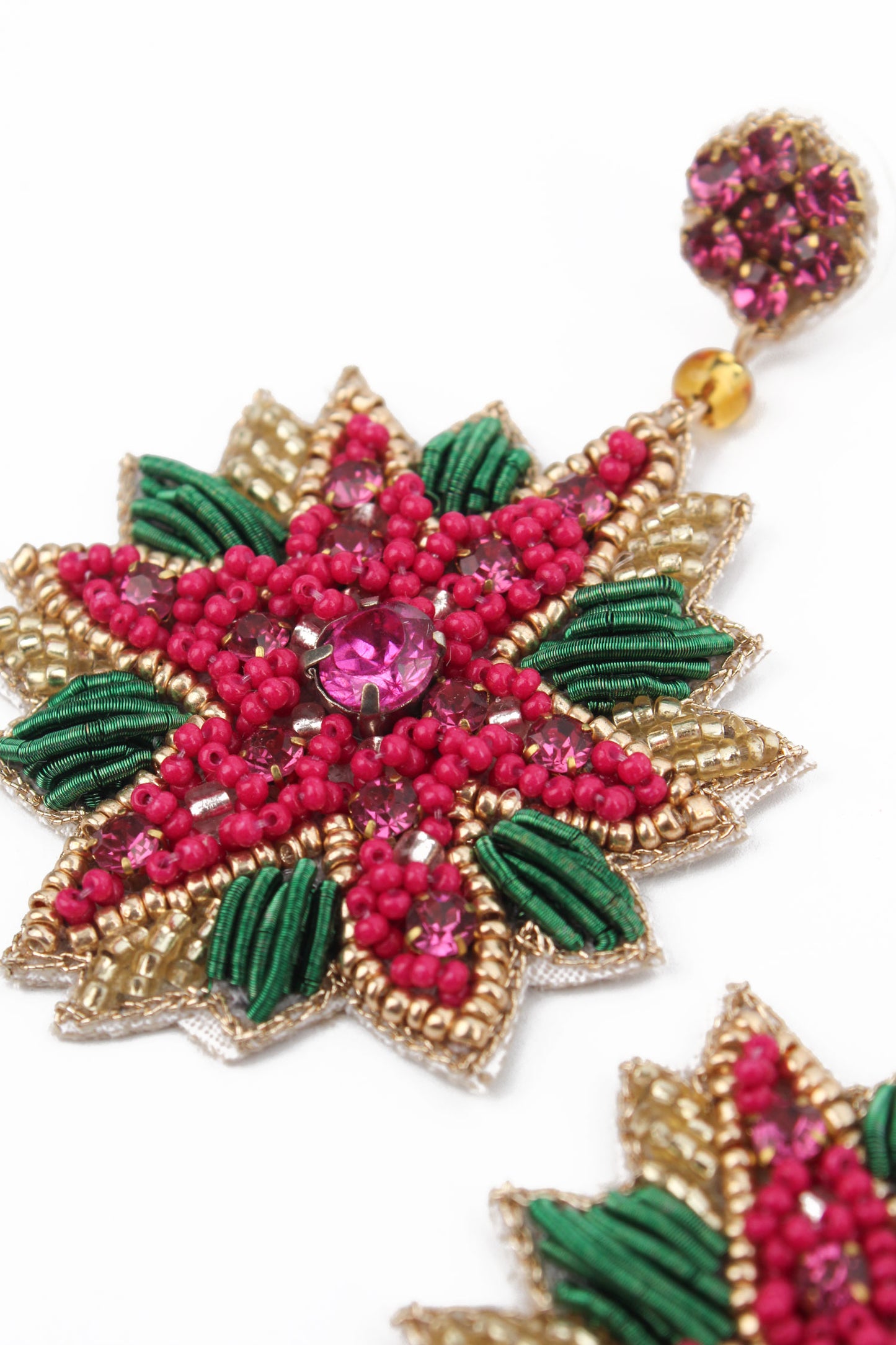 CHRISTMAS FLOWER EARRINGS