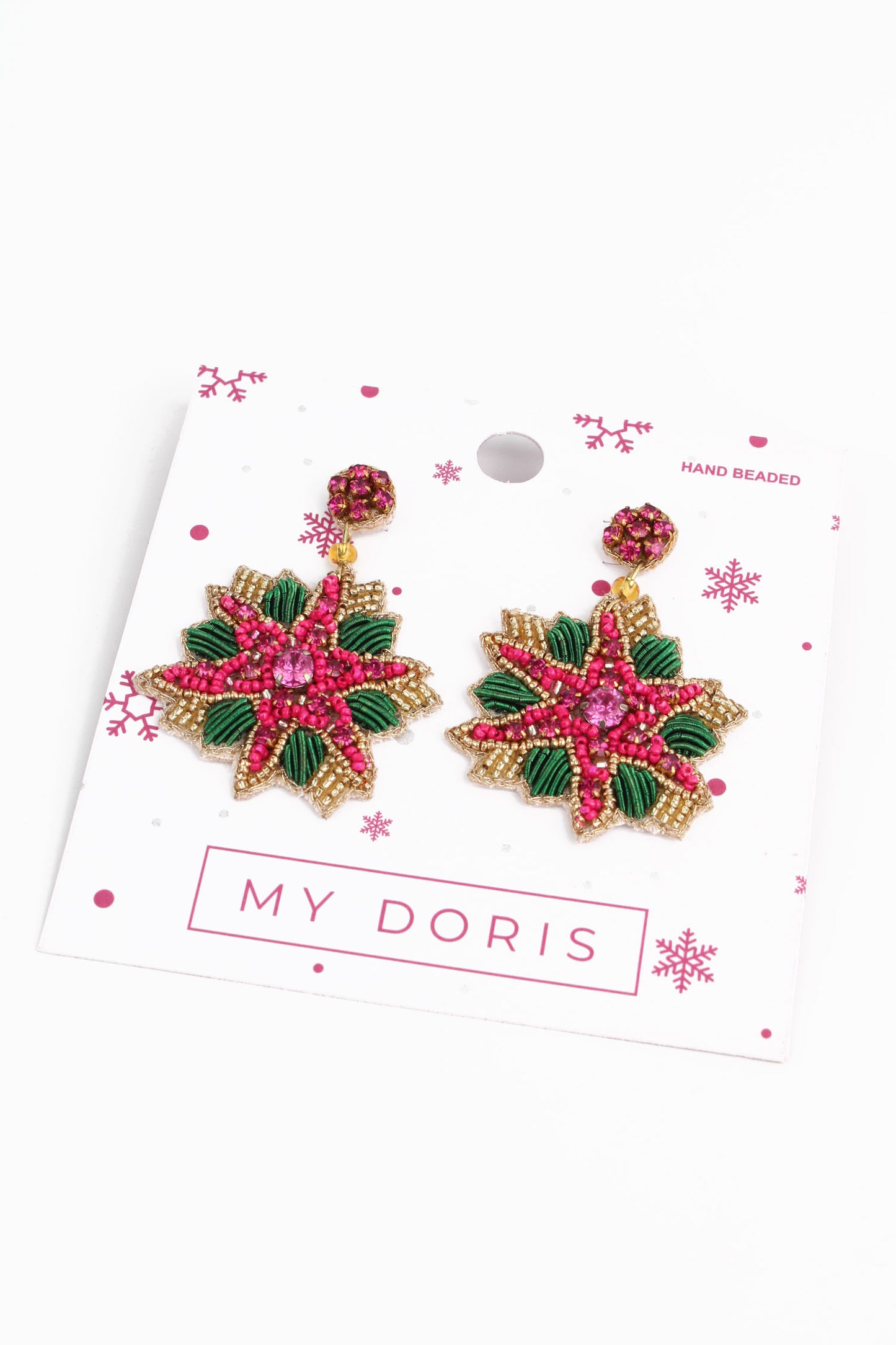 CHRISTMAS FLOWER EARRINGS
