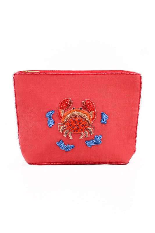 CRAB ON WATER MEDIUM POUCH