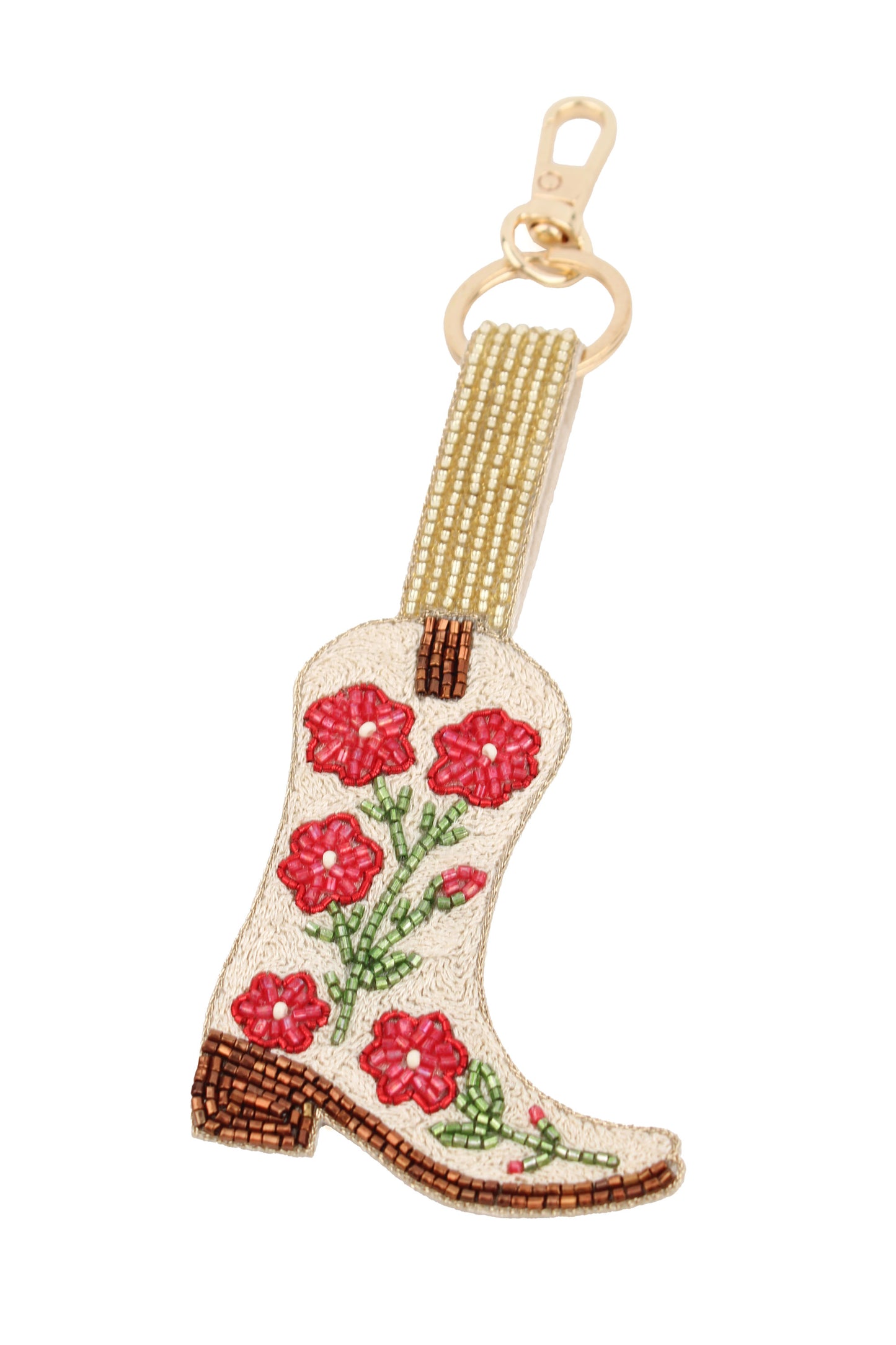 CREAM COWGIRL BOOT KEYRING