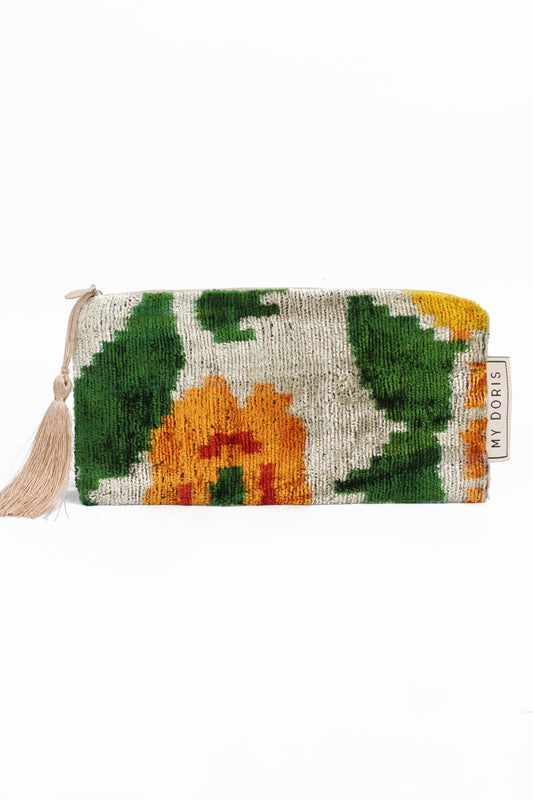 CREAM MULTICOLOURED FLORAL SMALL POUCH / SUNGLASSES CASE