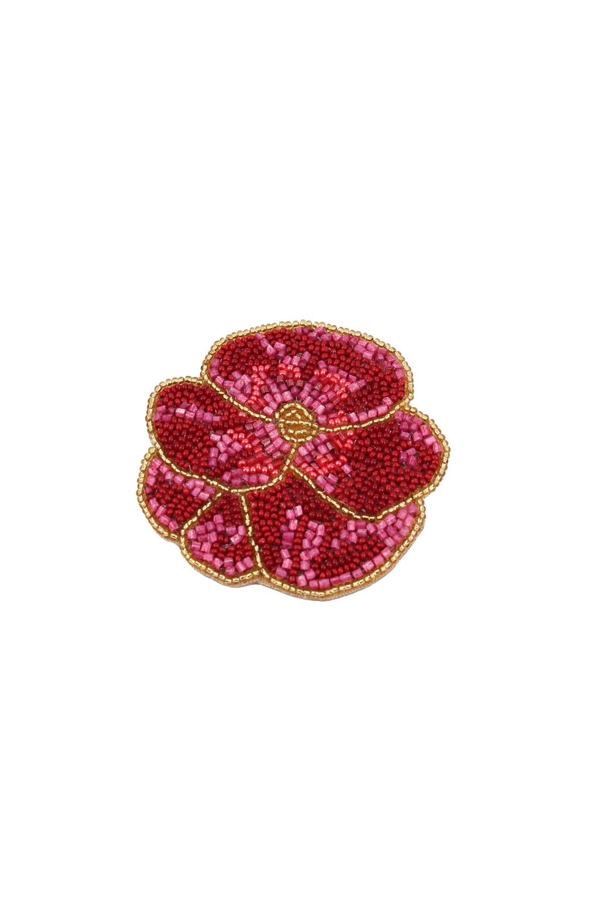 DARK PINK WINTER PANSY BROOCH