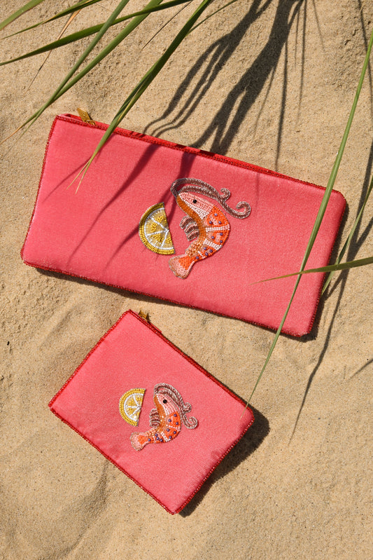 PRAWN AND LEMON MULTI USE POUCH