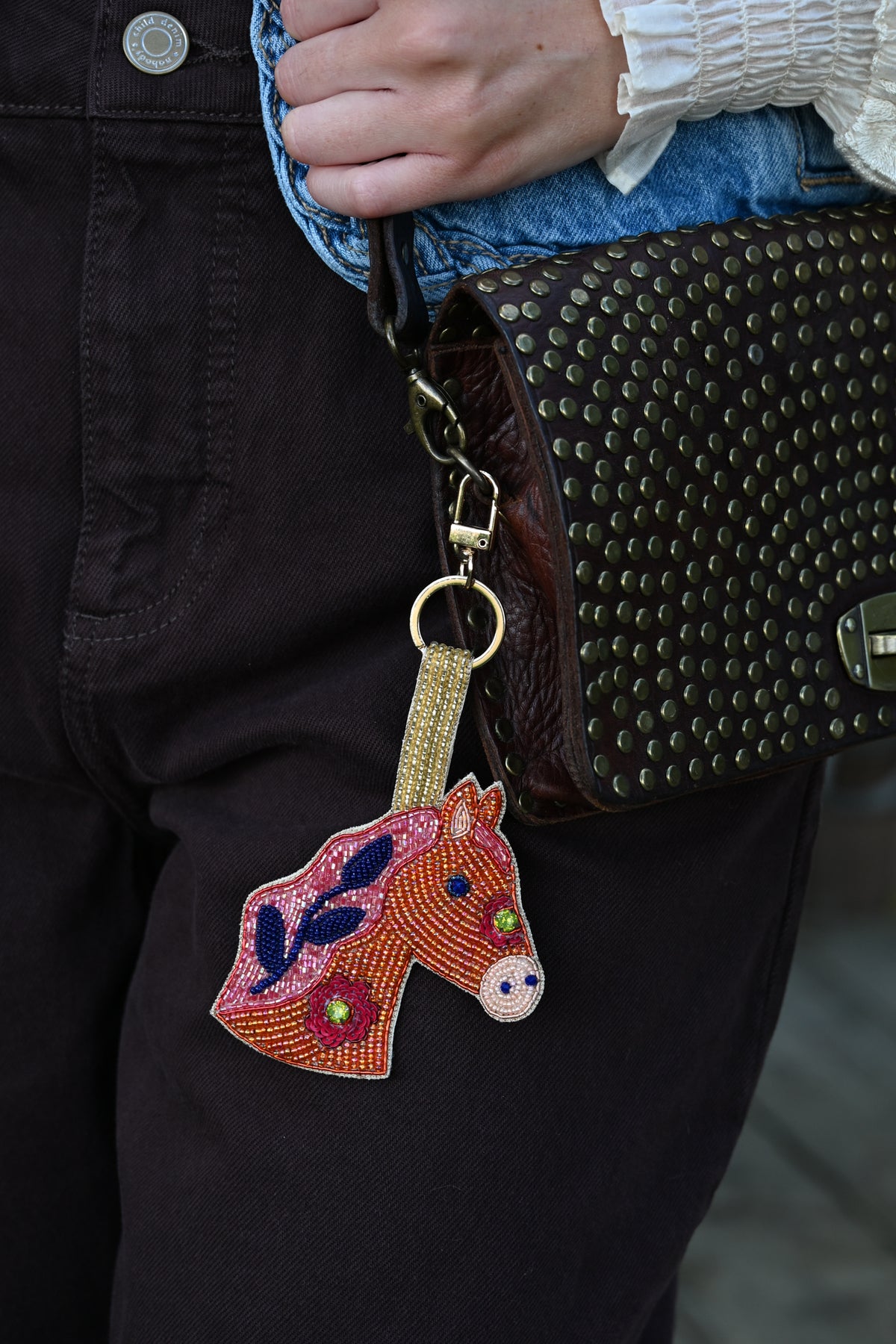 FOLK HORSE LARGE KEYRING/BAG CHARM