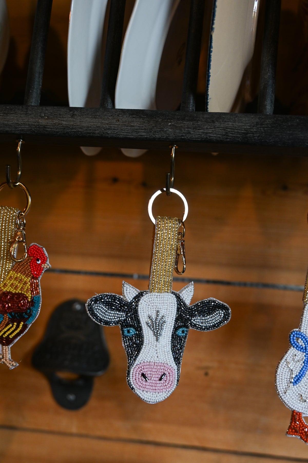 COW FACE KEYRING/BAG CHARM