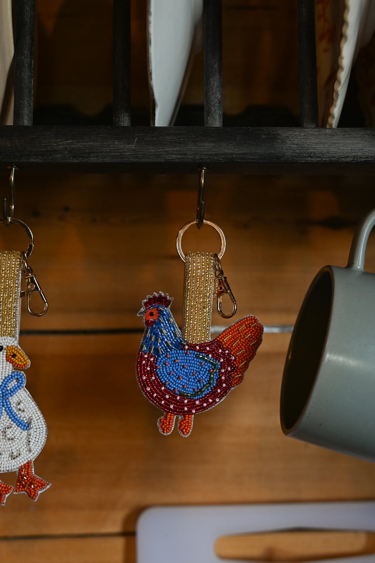 FOLK CHICKEN KEYRING