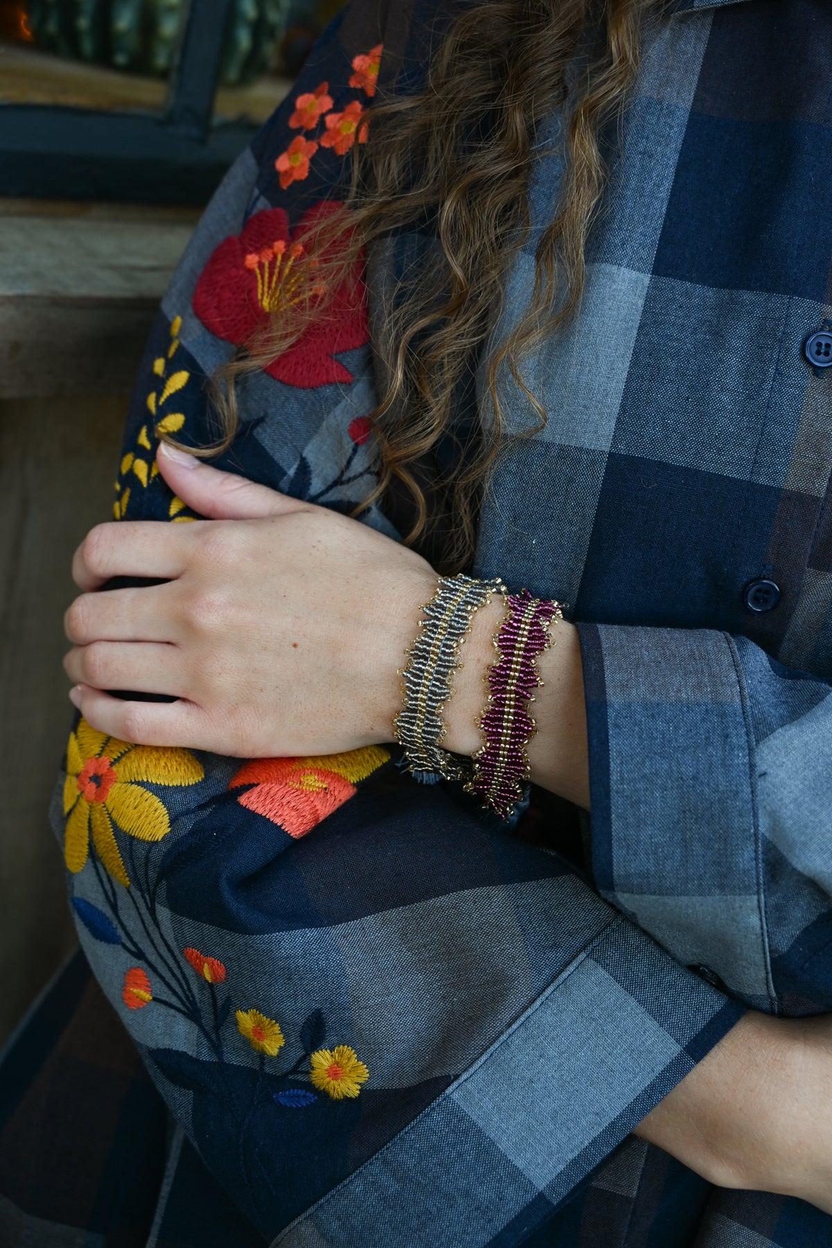 AUTUMN WIGGLY BEAD BRACELETS - PACK OF 5